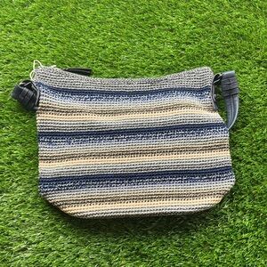 The Sak Navy and Beige Striped Shoulder Bag